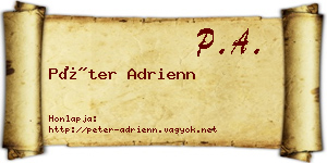Péter Adrienn névjegykártya
